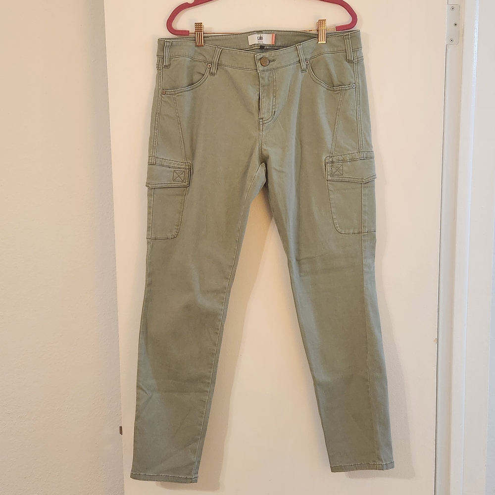 CAbi Olive Green Skinny Cargo Pants